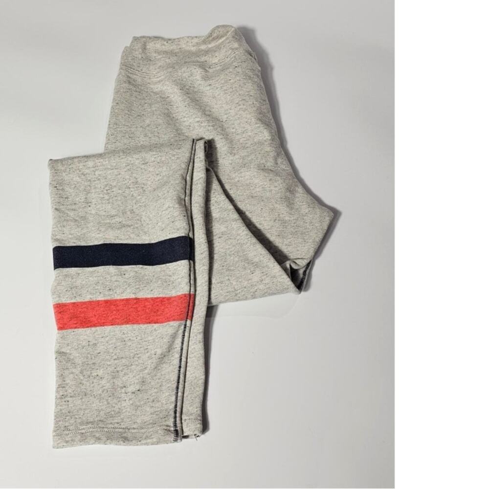 SUNDRY Striped Yoga Pants Antropologie Light Grey with Stripes Size 3
